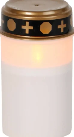 Star Trading LED-hautakynttilä Serene 12 cm valkoinen