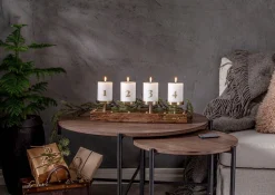 Star Trading LED-kynttilä Flamme Advent valkoinen 4 kpl