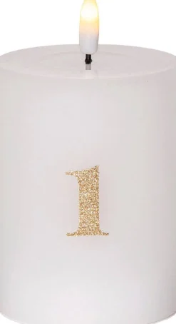 Star Trading LED-kynttilä Flamme Advent valkoinen 4 kpl