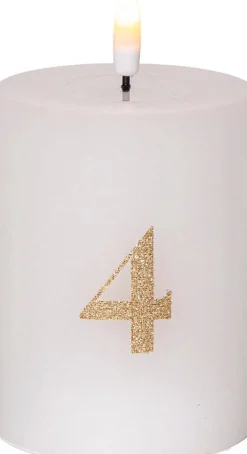 Star Trading LED-kynttilä Flamme Advent valkoinen 4 kpl