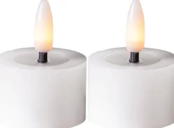 Star Trading LED-kynttilä Flamme Flow 4 cm valkoinen 2 kpl