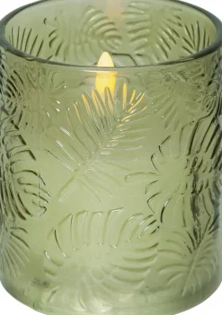 Star Trading LED-kynttilä Flamme Leaf 10 cm vihreä