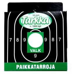 Tarkka Paikkatarra 16 mm valkoinen
