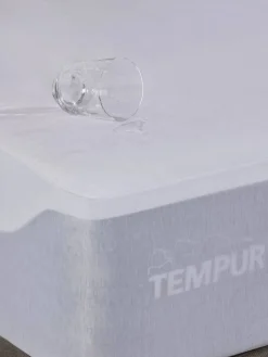 TEMPUR 200x210x17 cm muotoonommeltu suojalakana Organic Cott