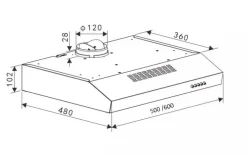 Thermex liesituuletin Thermex Close 600 mm valkoinen