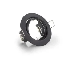 Trio Lighting alasvalo Jura GU10 mattamusta pyöreä