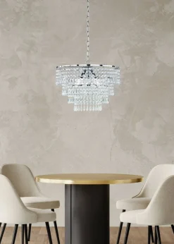 Trio Lighting kattokruunu Orient 42 cm 3xE14 kromi