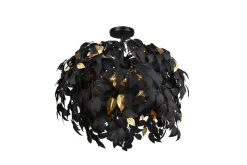 Trio Lighting kattovalaisin Leavy 70 cm 3xE14 mattamusta