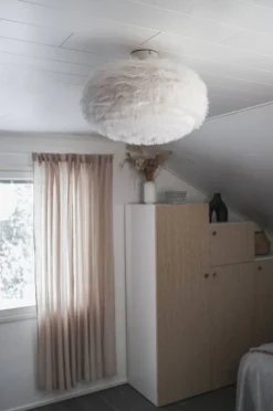 Trio Lighting kattovalaisin Furry 2xE27 hiekanvalkoinen