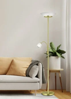 Trio Lighting lattiavalaisin Gerry E27+E14 mattamessinki