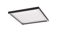 Trio Lighting LED kattovalaisin Rotonda neliö mattamusta