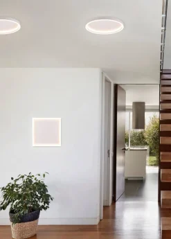 Trio Lighting LED kattovalaisin Rotonda neliö mattavalkoinen