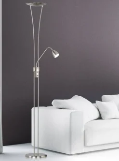 Trio Lighting LED lattiavalaisin Arizona uplighter harjattu