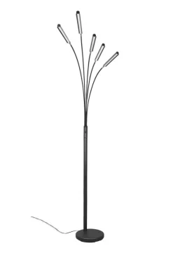 Trio Lighting LED lattiavalaisin Reed mattamusta