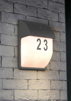 Trio Lighting LED numerovalaisin Mersey antrasiitti hämärätu