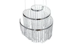 Trio Lighting LED riippuvalaisin Pomp 38 cm kromi/kirkas