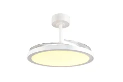 Trio Lighting LED tuuletinkattovalaisin Kasfjord mattavalkoi