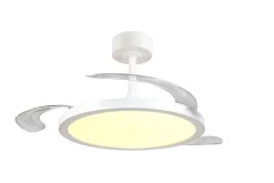 Trio Lighting LED tuuletinkattovalaisin Kasfjord mattavalkoi