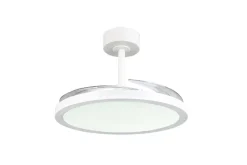 Trio Lighting LED tuuletinkattovalaisin Kasfjord mattavalkoi