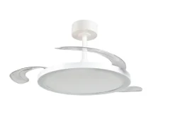 Trio Lighting LED tuuletinkattovalaisin Kasfjord mattavalkoi