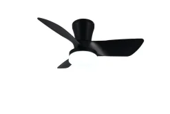 Trio Lighting LED tuuletinkattovalaisin Randers mattamusta