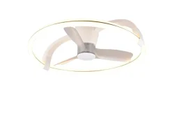 Trio Lighting LED tuuletinkattovalaisin Stockholm mattavalko