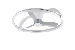 Trio Lighting LED tuuletinkattovalaisin Stockholm mattavalko