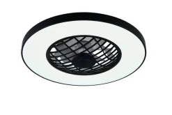 Trio Lighting LED tuuletinkattovalaisin Linköping musta RGB