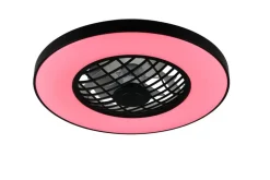 Trio Lighting LED tuuletinkattovalaisin Linköping musta RGB