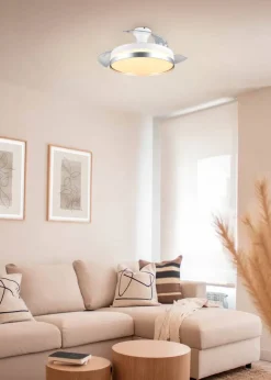 Trio Lighting LED tuuletinkattovalaisin Lindberg titaani sta