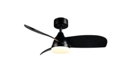 Trio Lighting LED tuuletinkattovalaisin Helsinki mattamusta