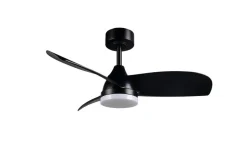 Trio Lighting LED tuuletinkattovalaisin Helsinki mattamusta