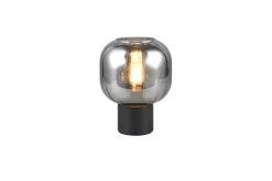 Trio Lighting pöytävalaisin Diva E27 mattamusta/kromattu