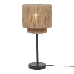 Trio Lighting pöytävalaisin Smilla E27 sisal