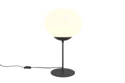 Trio Lighting pöytävalaisin Fomento E27 mattamusta/valkoinen