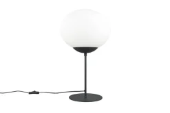 Trio Lighting pöytävalaisin Fomento E27 mattamusta/valkoinen