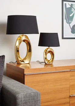 Trio Lighting pöytävalaisin Taba 52 cm E27 kulta/musta