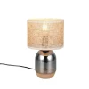 Trio Lighting pöytävalaisin Tara 33 cm E27 beige/kromattu