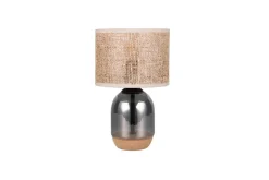 Trio Lighting pöytävalaisin Tara 33 cm E27 beige/kromattu
