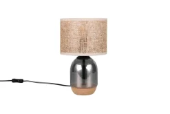 Trio Lighting pöytävalaisin Tara 33 cm E27 beige/kromattu