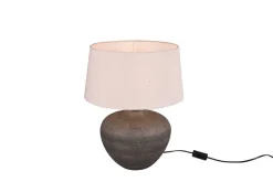 Trio Lighting pöytävalaisin Lou 46 cm E27 ruskea