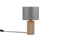 Trio Lighting pöytävalaisin Canio 27 cm E27 puu/harmaa