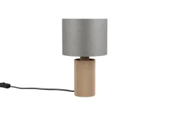 Trio Lighting pöytävalaisin Canio 27 cm E27 puu/harmaa