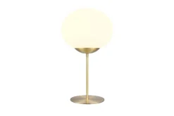 Trio Lighting pöytävalaisin Fomento E27 mattamessinki/valkoi