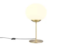 Trio Lighting pöytävalaisin Fomento E27 mattamessinki/valkoi