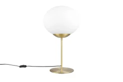 Trio Lighting pöytävalaisin Fomento E27 mattamessinki/valkoi