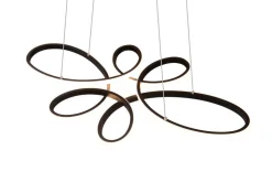 Trio Lighting riippuvalaisin Fly LED mattamusta