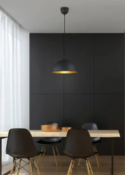 Trio Lighting riippuvalaisin Jimmy E27 musta/kultainen