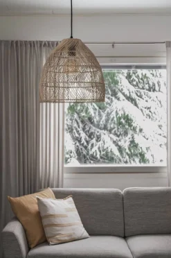 Trio Lighting riippuvalaisin Rike E27 rottinki