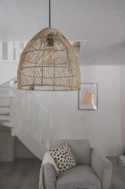 Trio Lighting riippuvalaisin Rike E27 rottinki